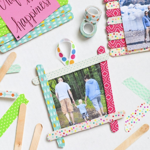 father's day crafts hero washi tape stick frame