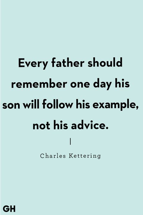 different father's day quote on a blue background