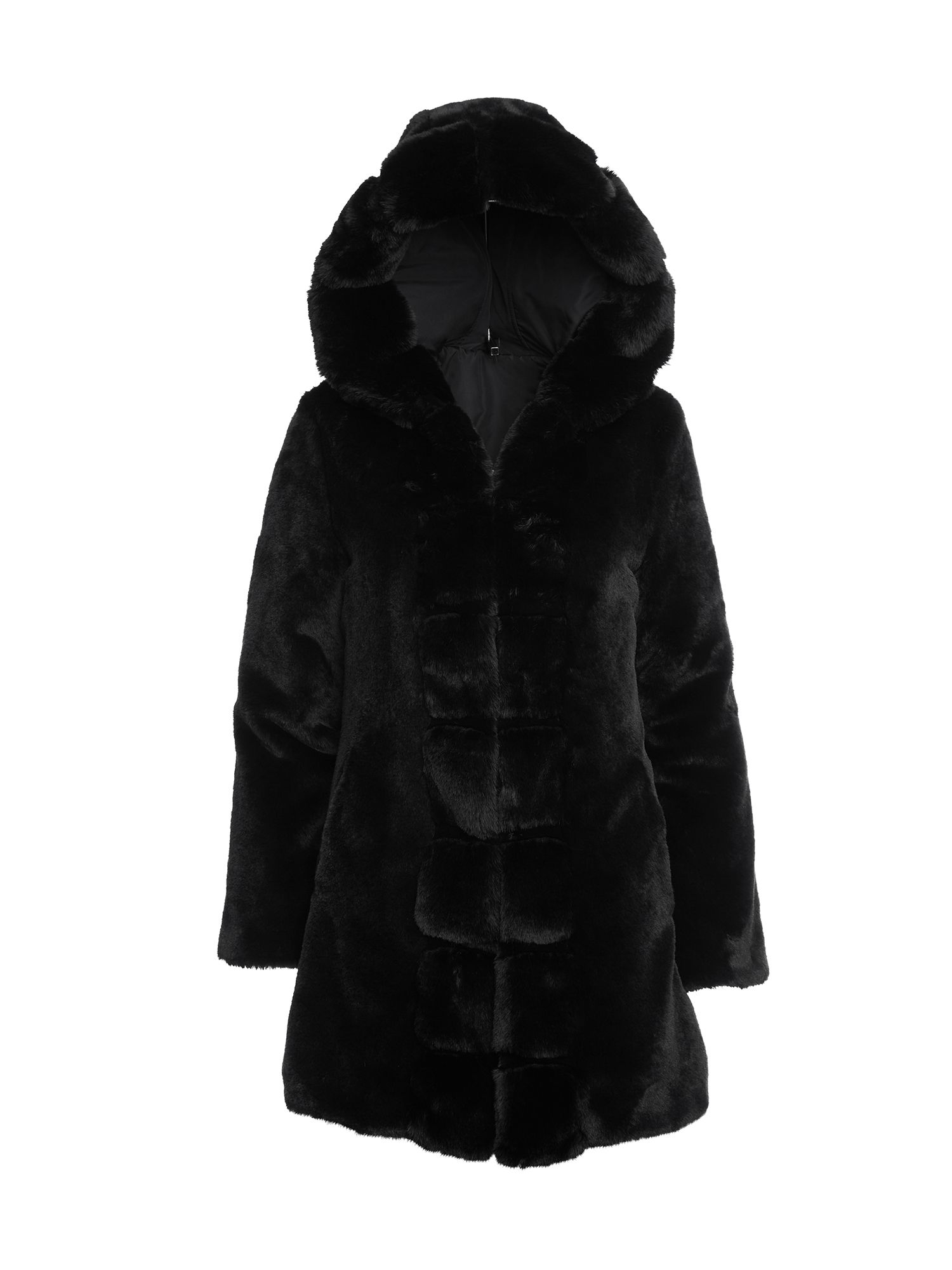 guess parka with faux fur hood