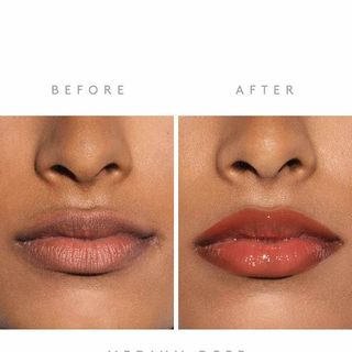 fenty beauty plumping lip gloss before and after