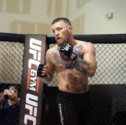 featherweight champion conor mcgregor trains during an open news photo