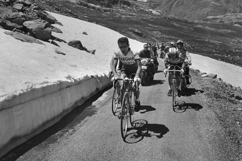 Federico Bahamontes (on the left), Spanish racing