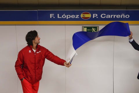 Feliciano López y su parada de metro 