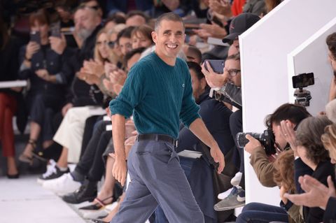 Felipe Baptista takes a bow during Paris Fashion Week