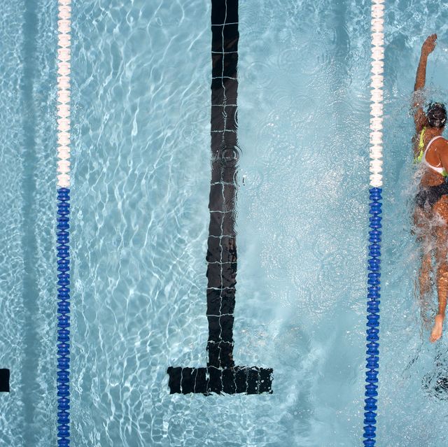 female swimmer in pool