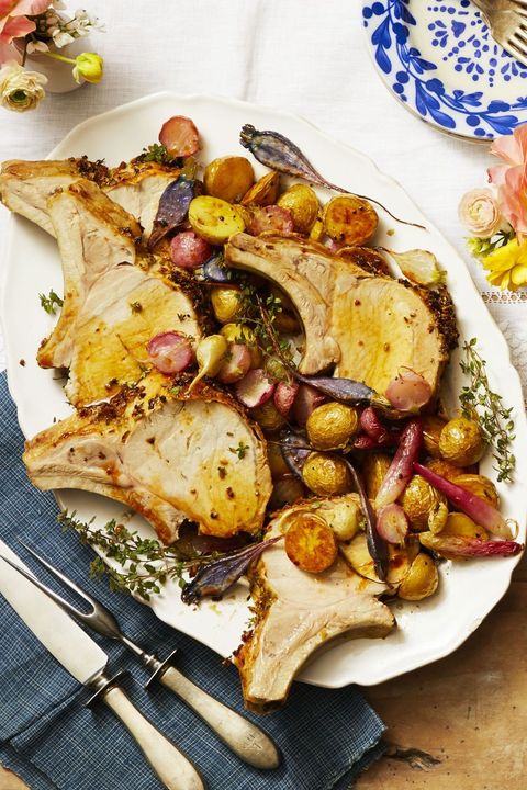 fennel and thyme pork roast with root vegetables