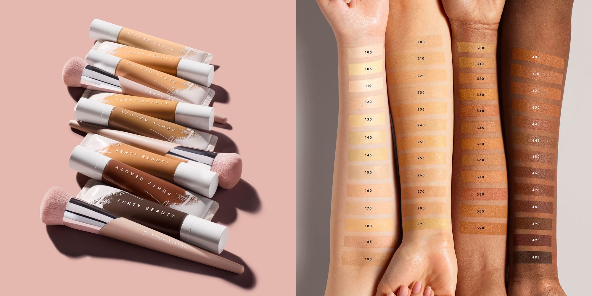 fenty foundation shades compared mac