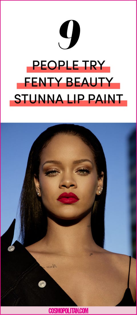 Here S What Fenty Beauty Stunna Lip Paint Looks Like On 9 Different Women