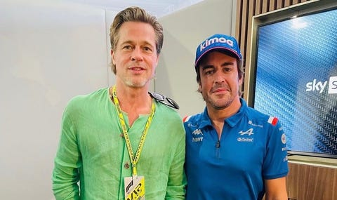 brad pitt y fernando alonso juntos en texas