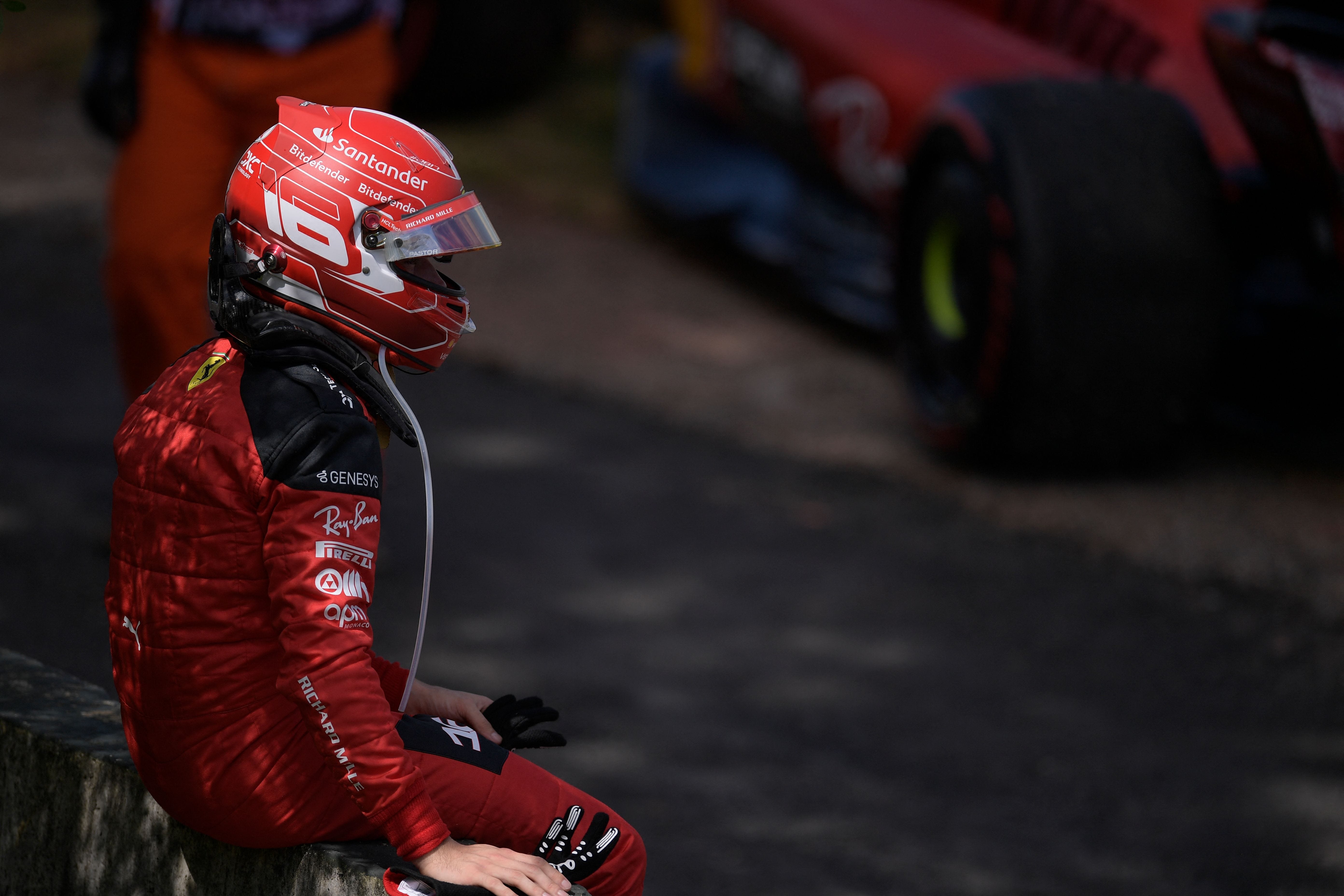 Charles Leclerc Crashes on Warm-Up Lap After Another Ferrari Mechanical Failure