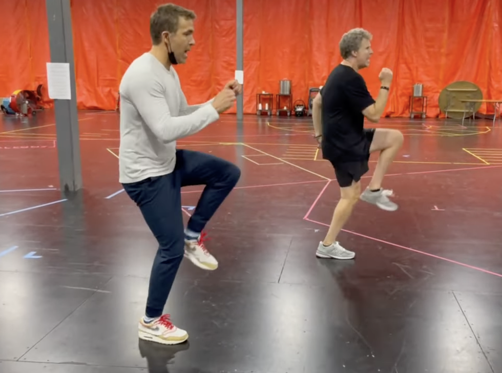 Thought Ryan Reynolds and Will Ferrell Rehearse a <em>Challenging</em> Musical Number thumbnail