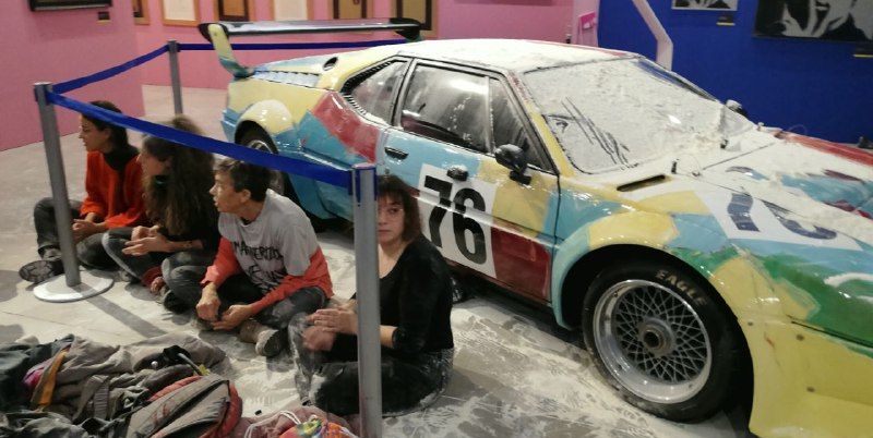 Protestors Throw Flour at Andy Warhol’s BMW M1 Art Car