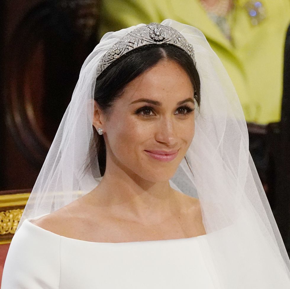 bridal hair with tiara