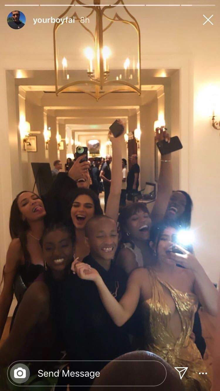 kylie jenner at hailey bieber's wedding