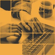 remote job search on laptop