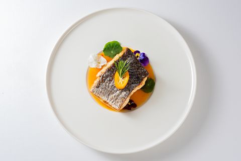 fine dining grilled sea bass