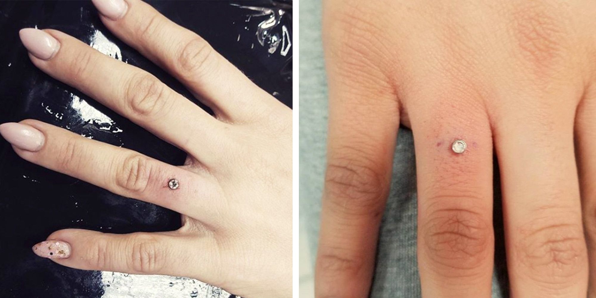 Nail Piercing Rings diamond piercing is a new engagement ring trend that ll make you say god no like i just did