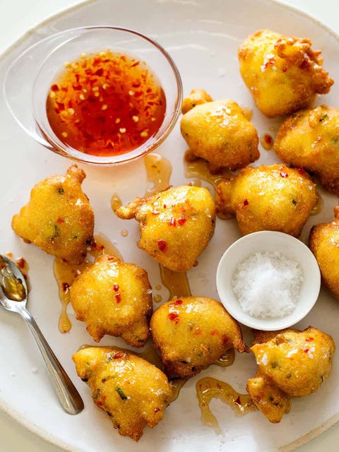 hush puppies with salt and dipping sauce