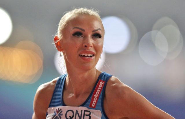 la vallista finlandesa annimari korte durante el mundial de atletismo de doha 2019