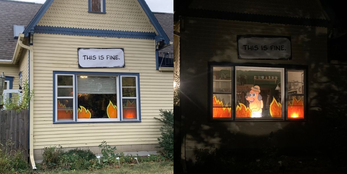 This House Recreated The Dog Sitting In A Burning Building Meme