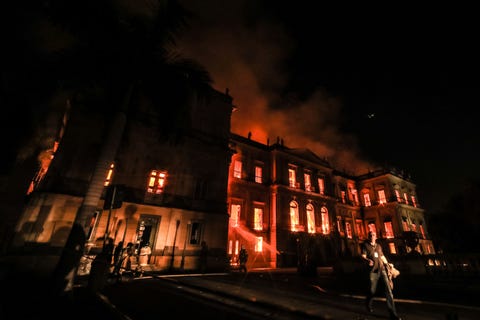 Fire Blazes At Iconic National Museum of Brazil Fire Blazes At Iconic National Museum of Brazil