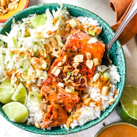 best salmon recipes firecracker salmon bowls
