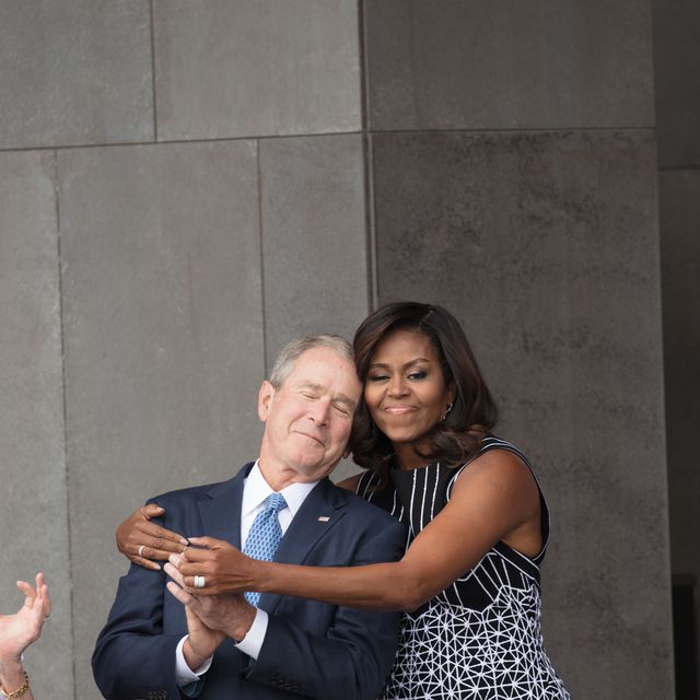 first-lady-michelle-obama-hugs-former-president-george-w-news-photo-1618850427.