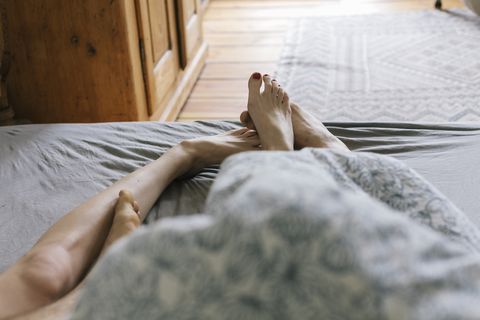 feet in bed 