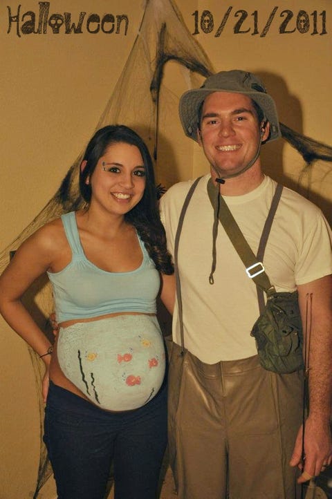 fish bowl pregnant halloween costume