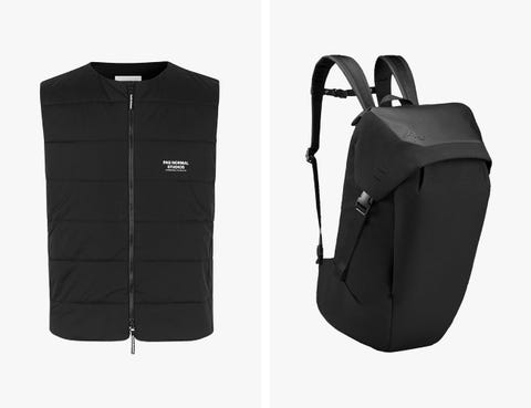 le mec vest and backpack