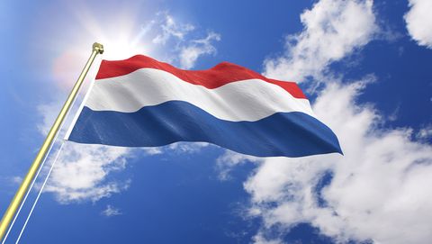 nederlandse vlag wapperend in de wind