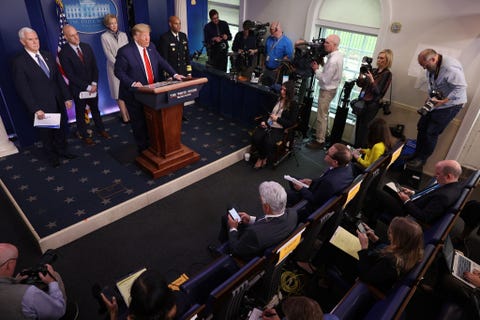 Coronavirus Task Force Briefs Press At White House