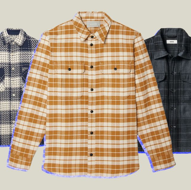 collage of three flannel jackets