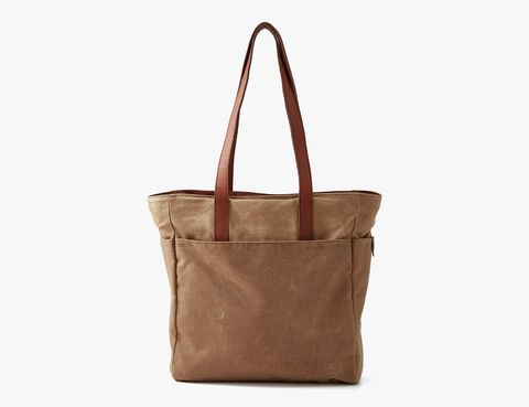 flint and tinder waxed canvas tote