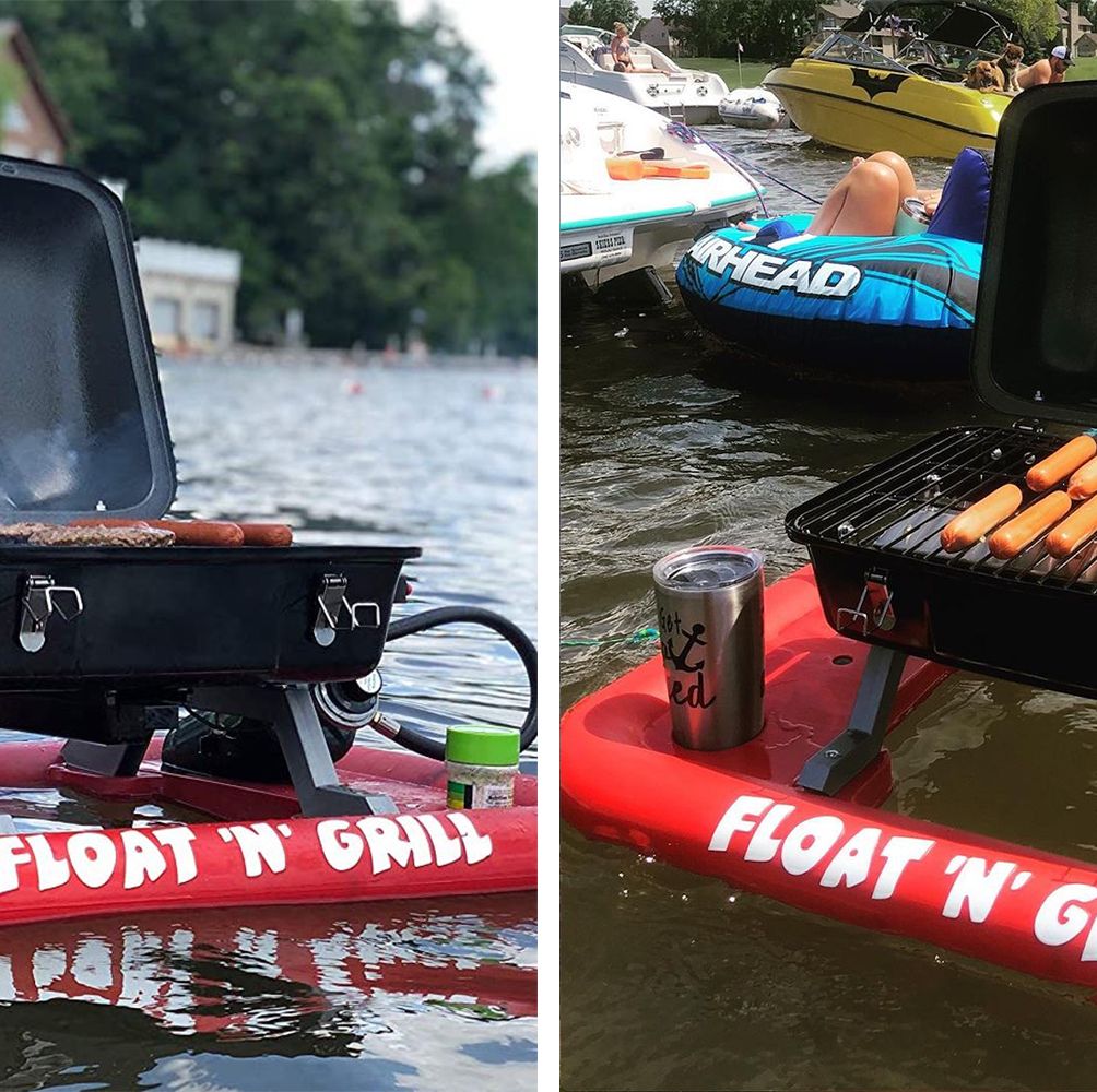 You Can Get This Floating Grill on Amazon to Take Your BBQ on the Water