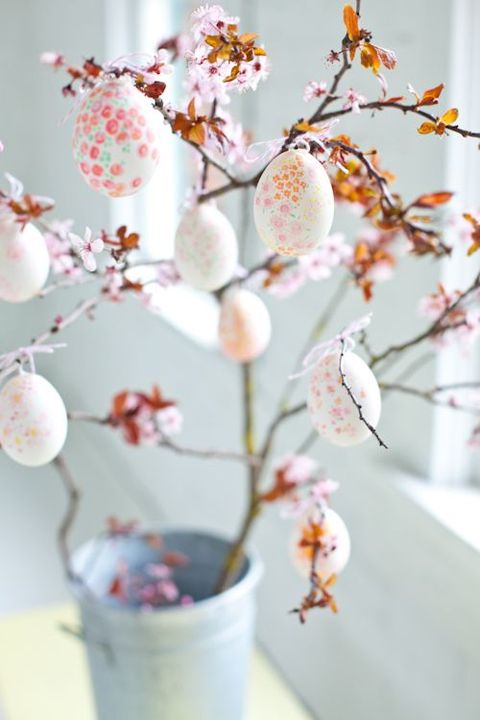 floral easter tree