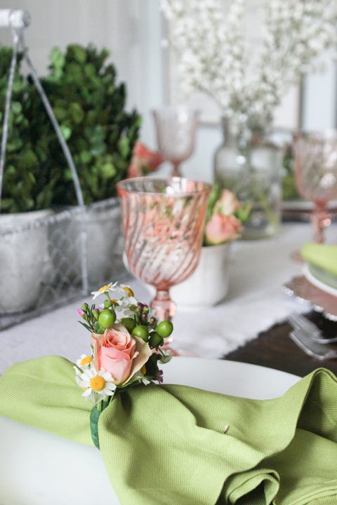 diy floral napkin ring