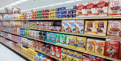 Florida, Sanibel Island, Jerry's Foods, supermarket Cereal Aisle