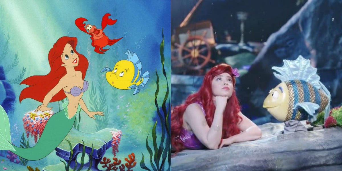 Reactions To Flounders Face From Little Mermaid Live The Little