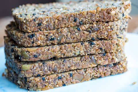 Flour-less, gluten free, vegan, grain free homemade bread with seeds and nuts