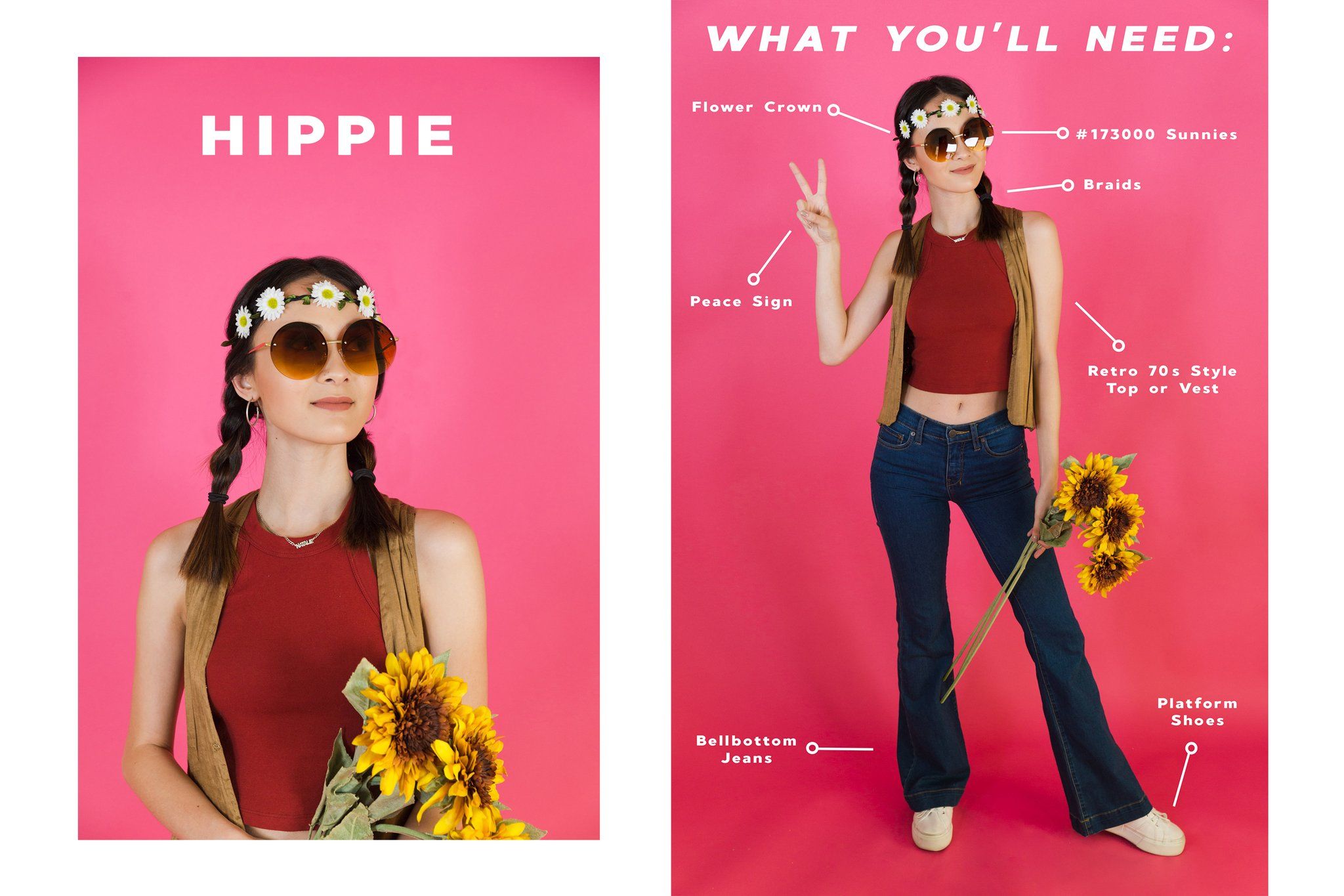 15 Diy Hippie Costume Ideas Hippie Halloween Costumes You Can Diy