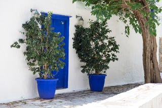 flower pots in Greece flower pots in Greece
