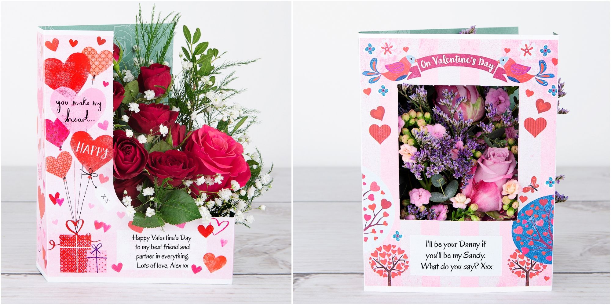 Valentines Day Card for Her Romantic Floral Bouquet Valentines Day Card Valentines Day Card for Wife UK Greetings Wife Valentines Day Card