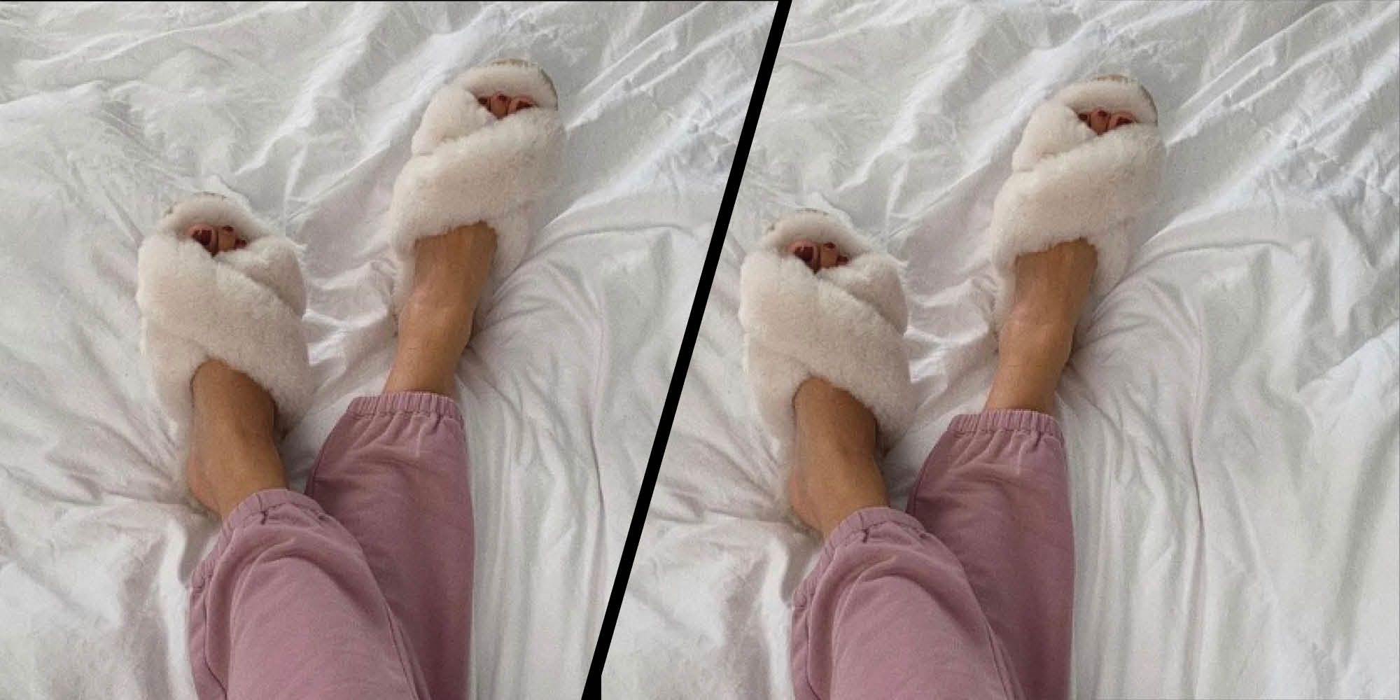 his and hers fluffy slippers
