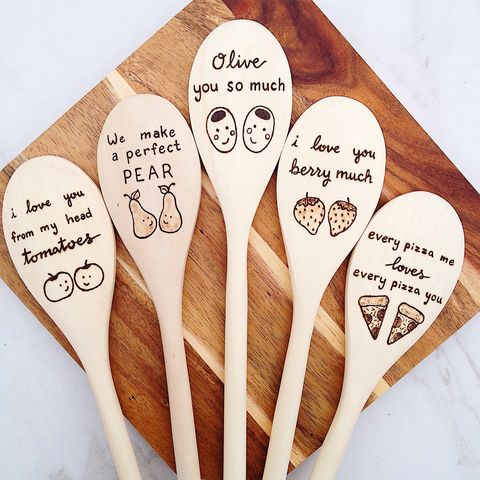 food gifts punny wooden spoons