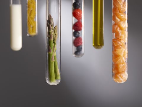 Food groups in test tubes