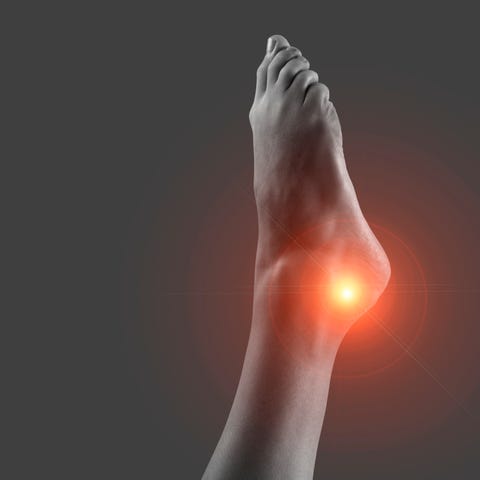 Ankle pain, conceptual image Ankle pain, conceptual image