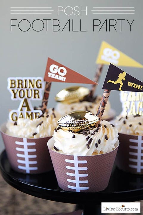 super bowl cupcake decorations