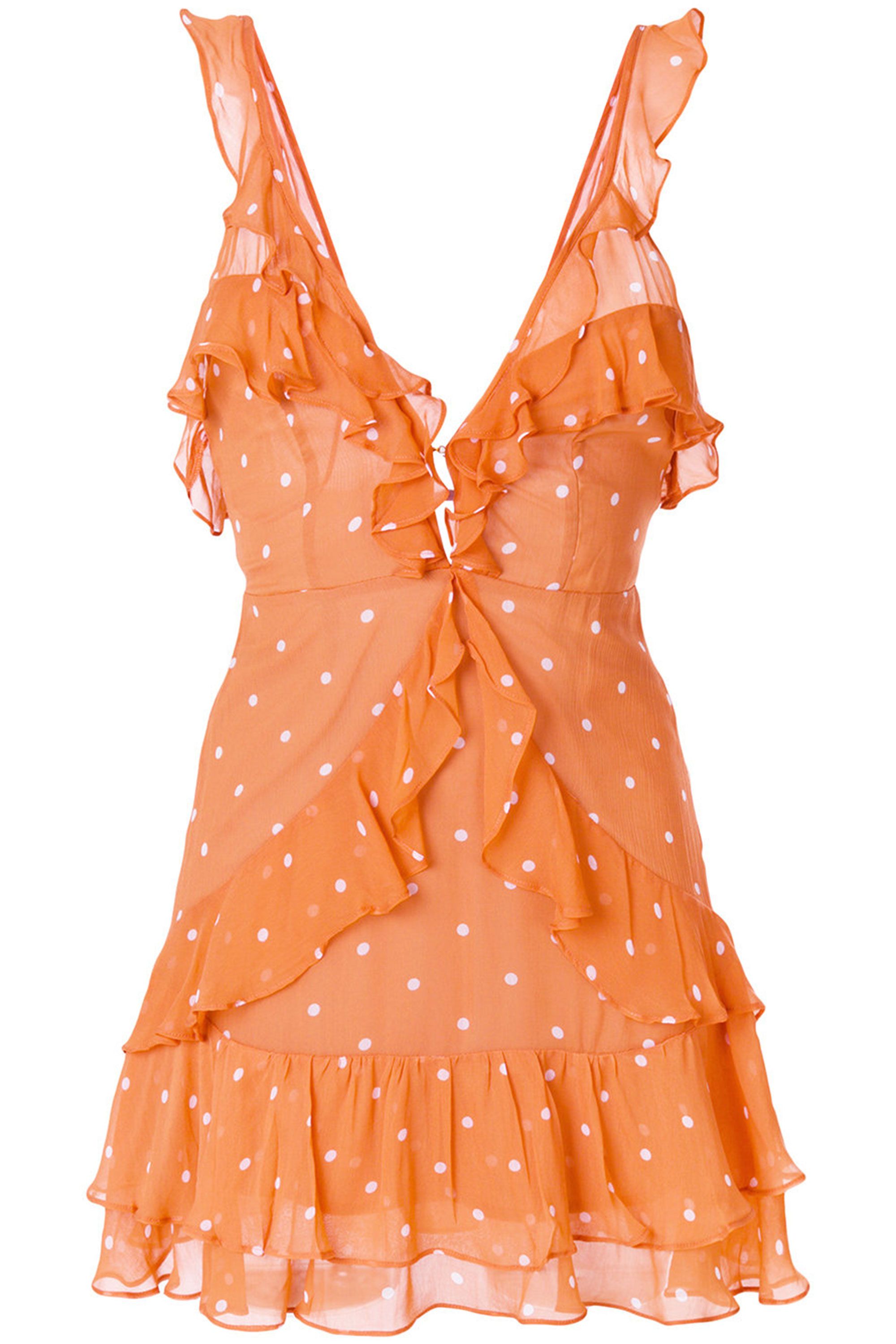 polka dot dress orange