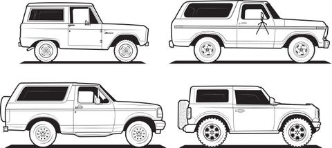 images Old Ford Bronco Drawings here s how the 2021 ford bronco s size